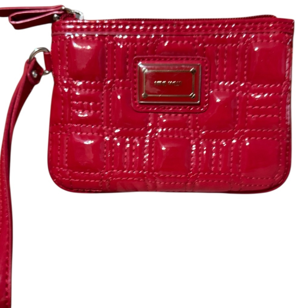 Red LOT 4 Items. Crocodile Pattern Insulated Wine Handbag Set & Wristlet - Picture 4 of 6